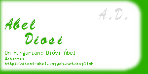 abel diosi business card